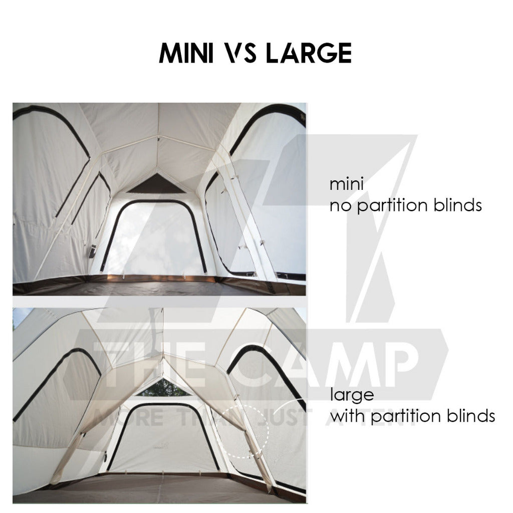 Vidalido Vicore Automatic Tent Large Mini Black White Camping Flysheet Pole Chair Table Rope Bag Rack Bed Mattress Sleep