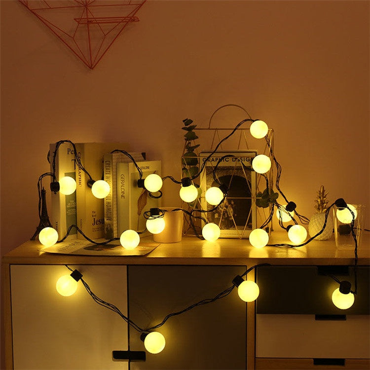 Outdoor LED Fairy Big Light Bulb 5cm Ball String USB Battery Solar 5m 8m Camping Wedding Party Decoration Waterproof