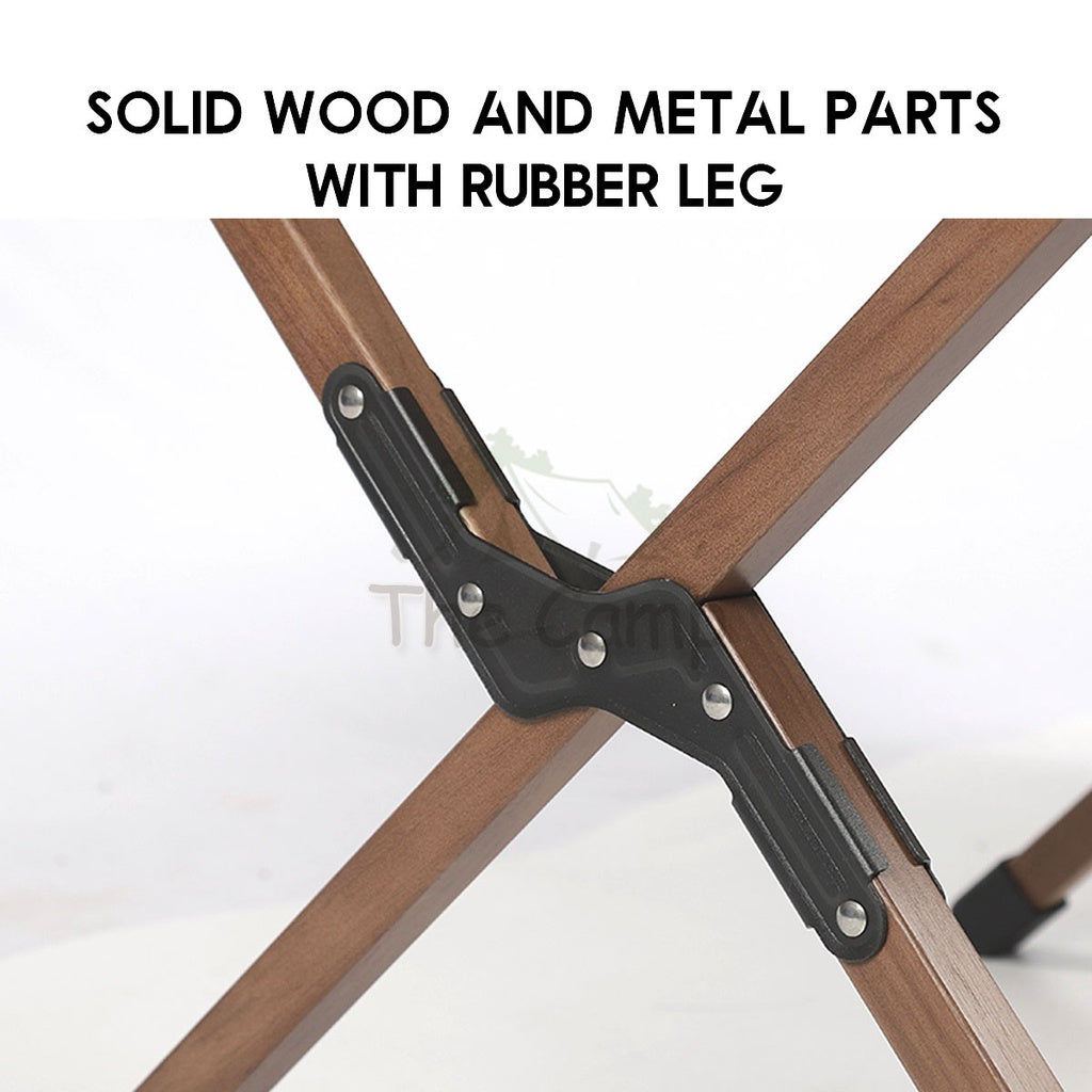 Foldable Solid Wooden Table Beech Teak Wood 2022 Upgraded Steel Pins Egg Roll Folding Portable Camping Camp 90 120 cm