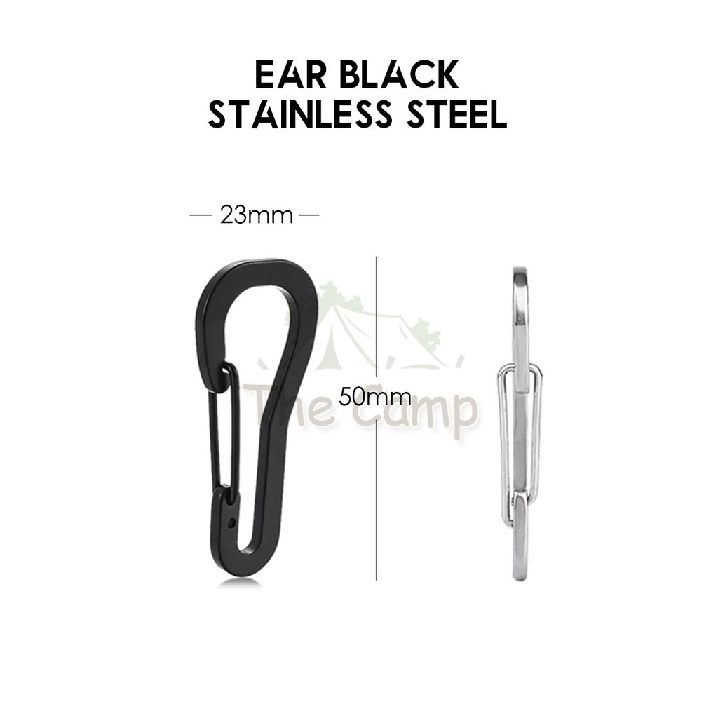 Carabiner D Shape S Shape Aluminium Stainless Steel Buckle Clip Key Chain Outdoor Camping Paracord Spring Keyring Hook