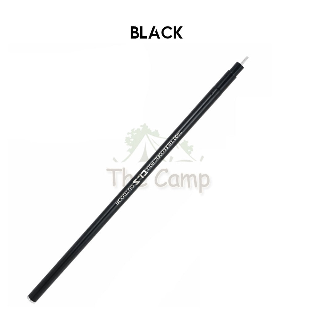 Telescopic Adjustable Flysheet Pole 2.4meter Camping Aluminium Alloy Lightweight Tent Stand Bag Nail Peg CLS