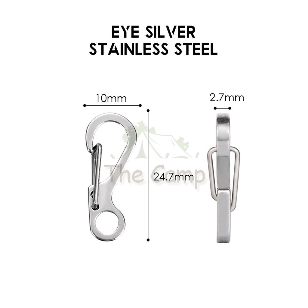Carabiner D Shape S Shape Aluminium Stainless Steel Buckle Clip Key Chain Outdoor Camping Paracord Spring Keyring Hook