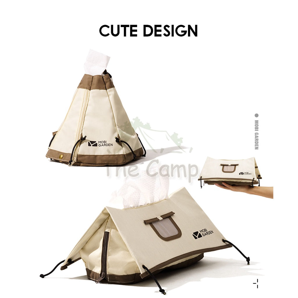 Mobi Garden Tissue Box Cotton Waterproof Exquisite Shape Tent Paper Roll Camping Picnic Hiking Cute Design Naturehike