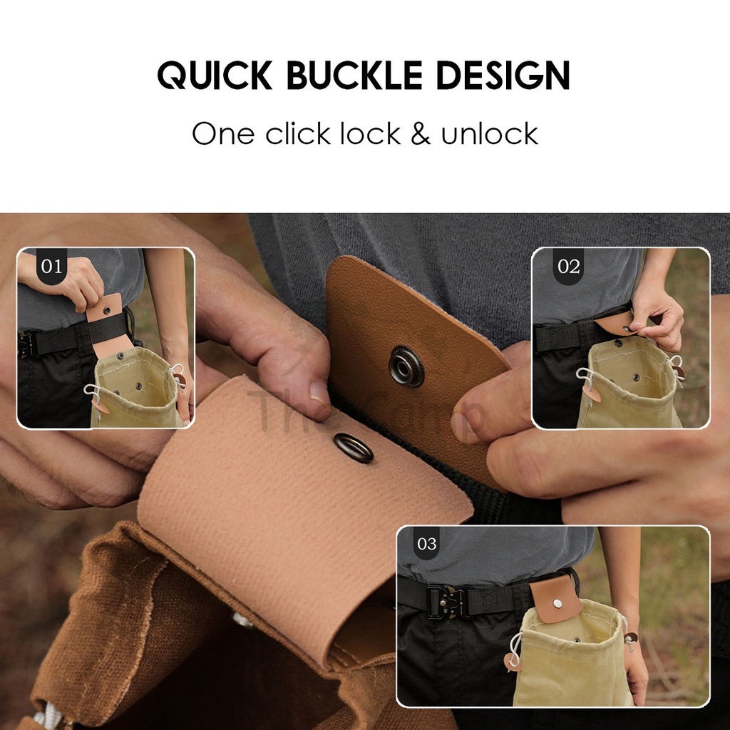 Outdoor Multipurpose Pouch Nail Tent Peg Camping Portable Multifunction Bag Foldable Fruit Bag Khaki Camo
