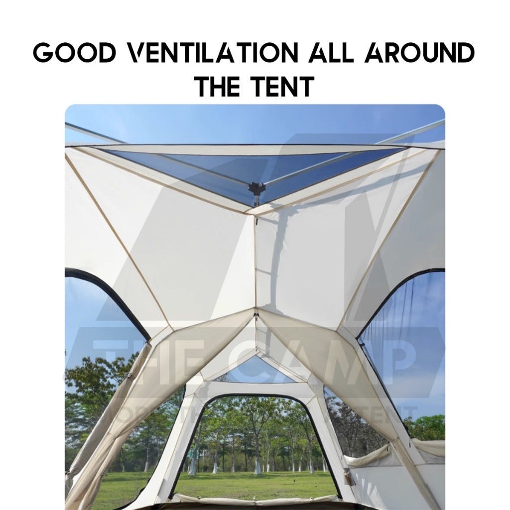 Vidalido Vicore Automatic Tent Large Mini Black White Camping Flysheet Pole Chair Table Rope Bag Rack Bed Mattress Sleep