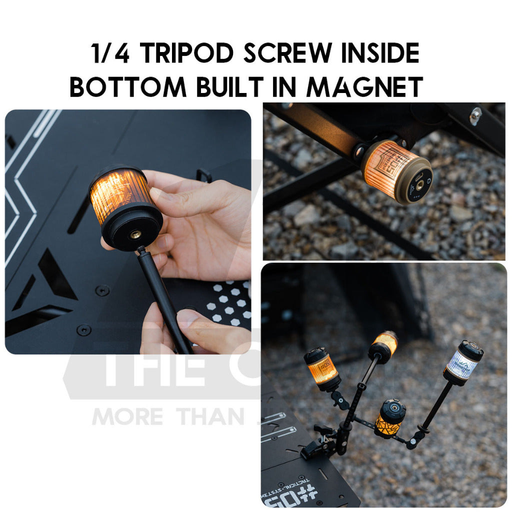 Shinetrip 19 Tornado Light Rotating Lamp Outdoor Camping Tactical Style Free Sticker Tripod Magnet Hanging Lanyard Strap