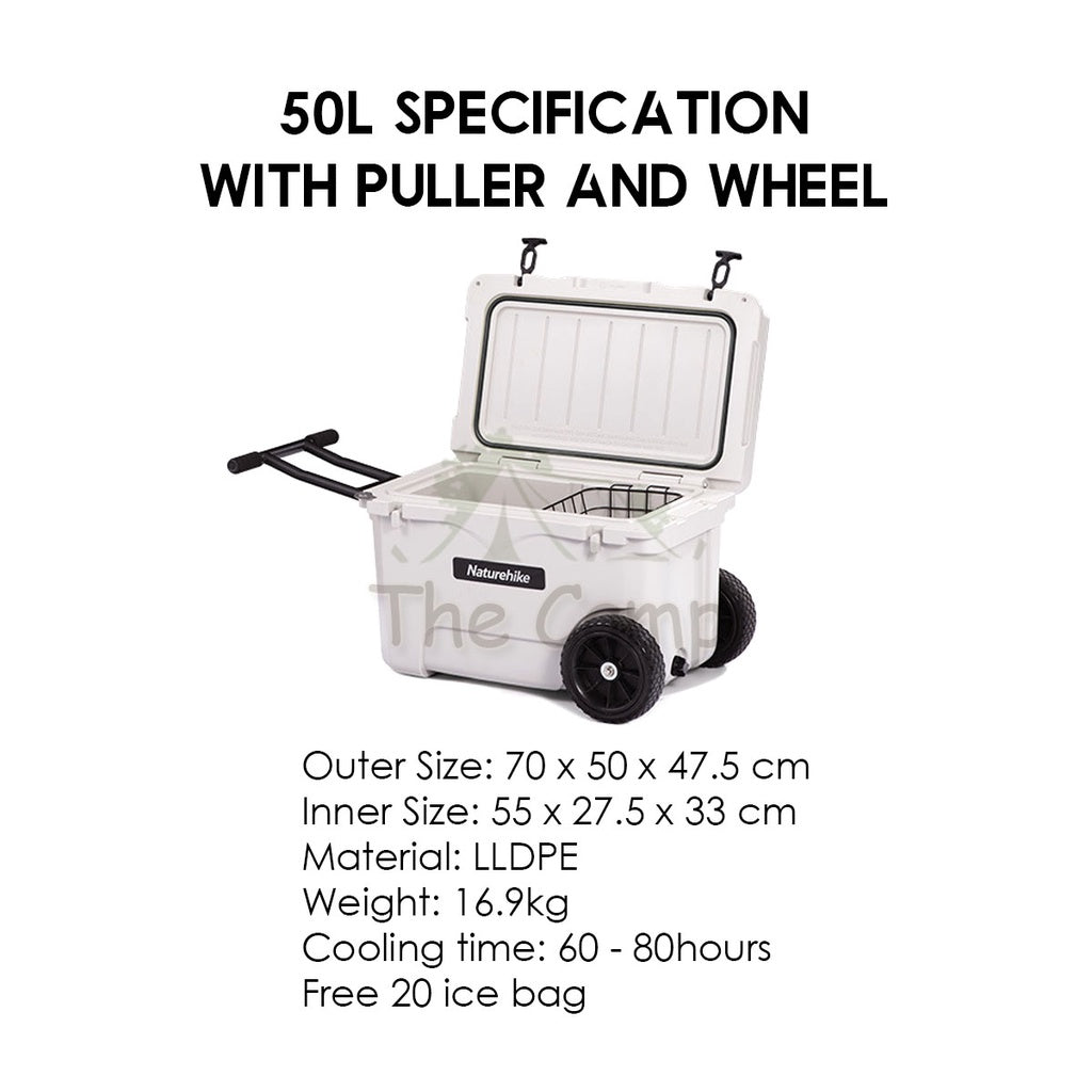 Naturehike Portable Extreme Cooler Box Ice Box Camping Outdoor Picnic Refrigerator Storage Box 25L 50L Freezer