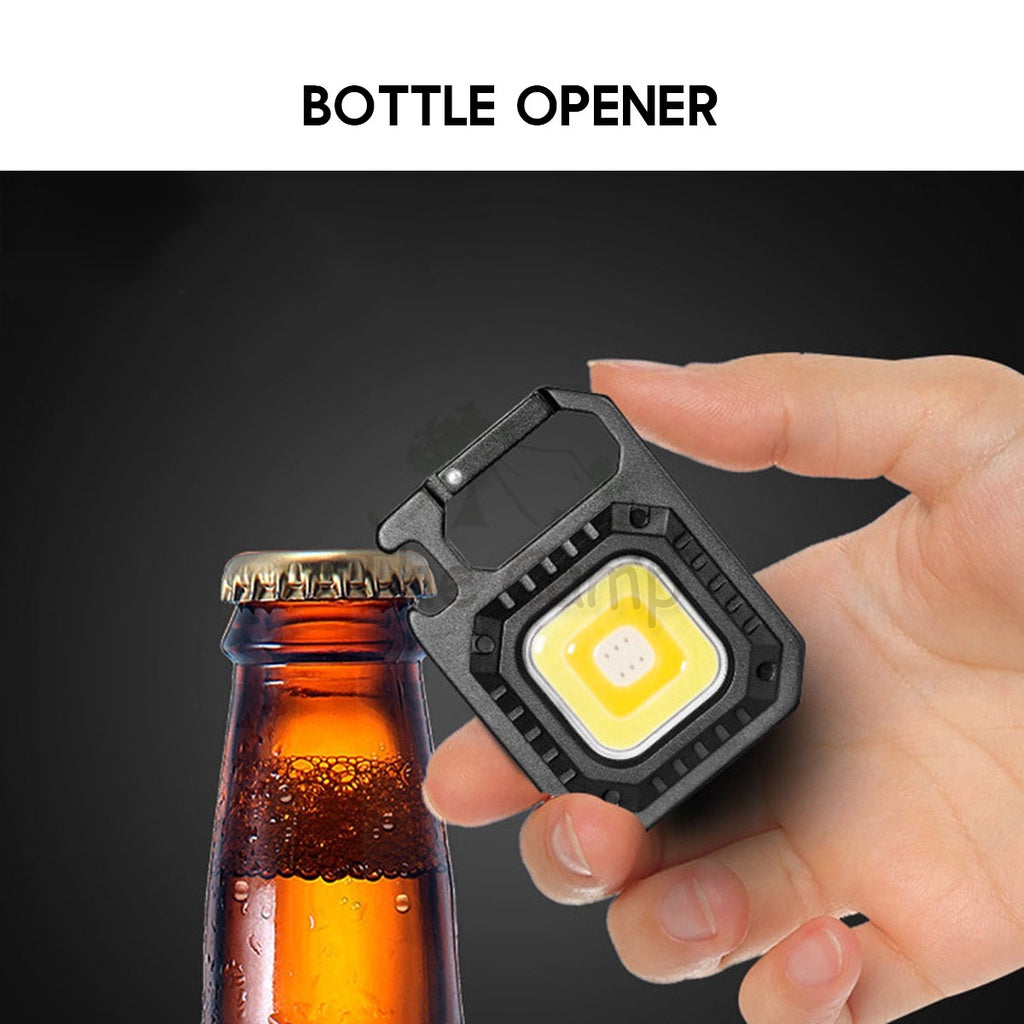 Camping Mini LED Light with Tripod Ultra Bright Keychain Bottle Opener Latern Emergency Portable Tent Pole Flysheet Peg