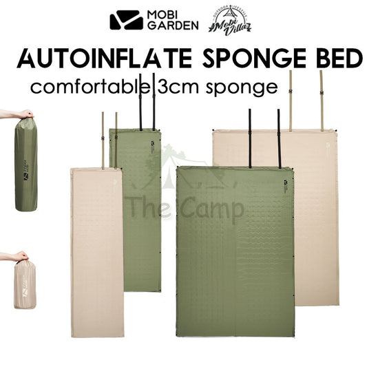 Mobi Garden Camping Auto Inflate Sponge Bed Mattress Inflatable Single Double Outdoor Foldable Family Naturehike
