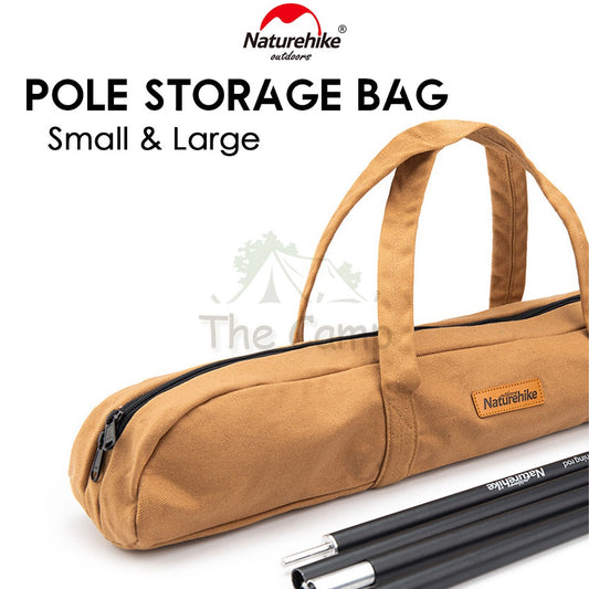 Naturehike Pole Storage Bag Portable Outdoor Flysheet Tarp Pole Bag Canvas Wear-resistant Tent Rod Bag Camping