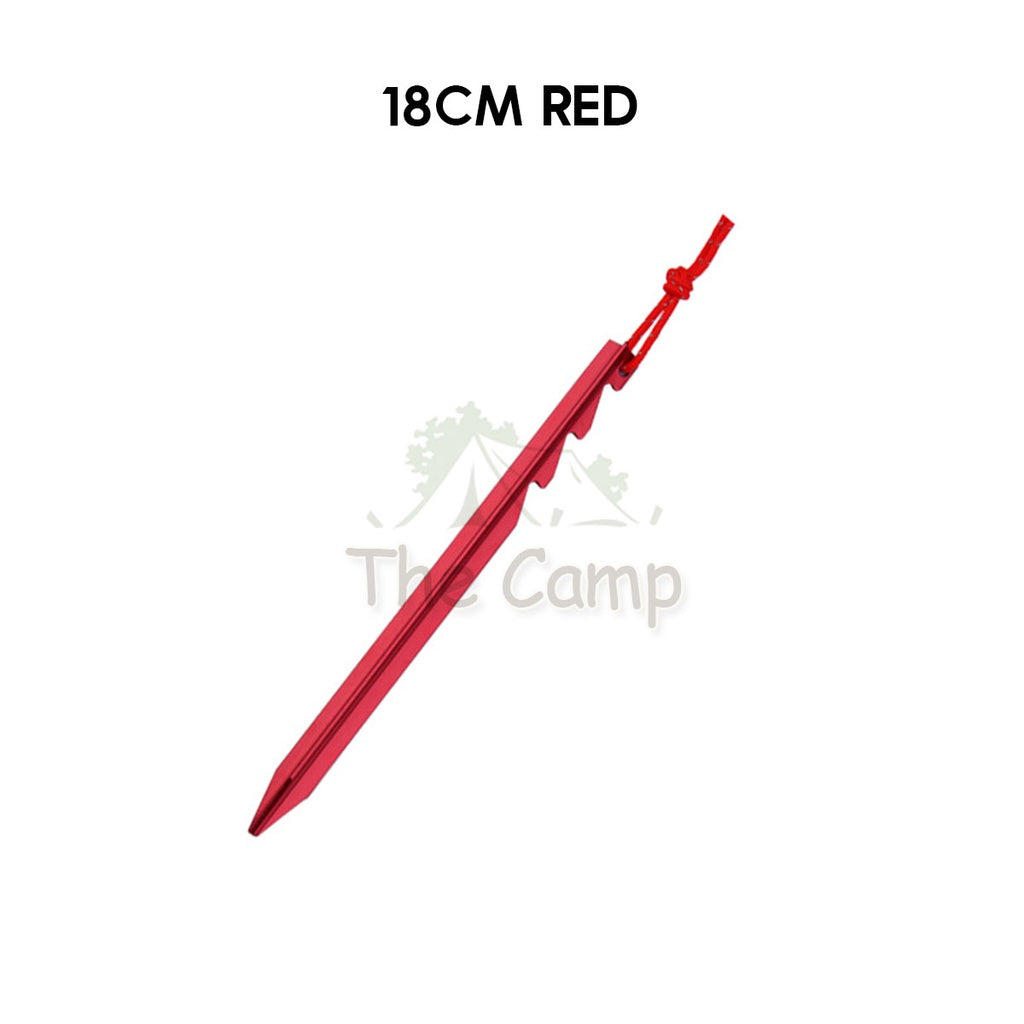 Aluminium Alloy Tent Peg 18cm 23cm with Rope Sand Hexagon Ultralight Stake Camping Sand Flysheet Nail Tarp Awning Beach