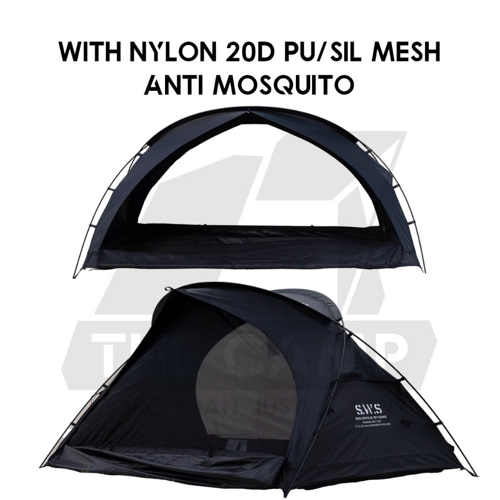 Wellhike SWS 2 Person Hiking Tent Morning Mist Lightweight Portable with Mesh Outdoor Camping Solo Khemah