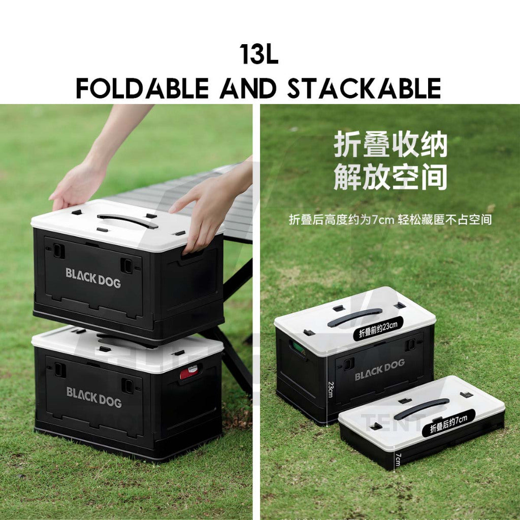 Blackdog Foldable Box Folding Storage Box Handle Outdoor Camping Portable Compact Size Black CBD2550XB015 CBD2550XB014