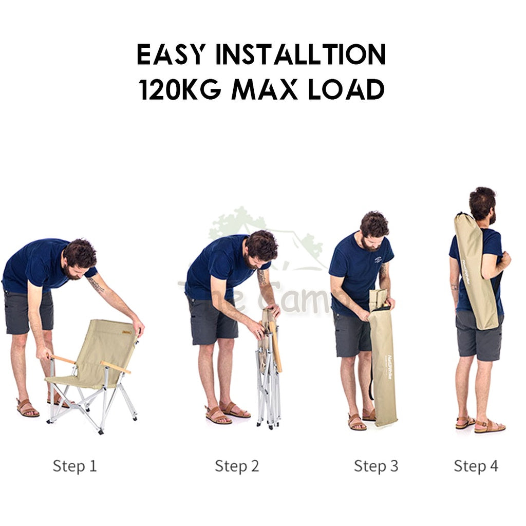 Naturehike Aluminium Alloy Folding Chair Outdoor Portable Foldable Camping Moon Chair Shangye NH19JJ004