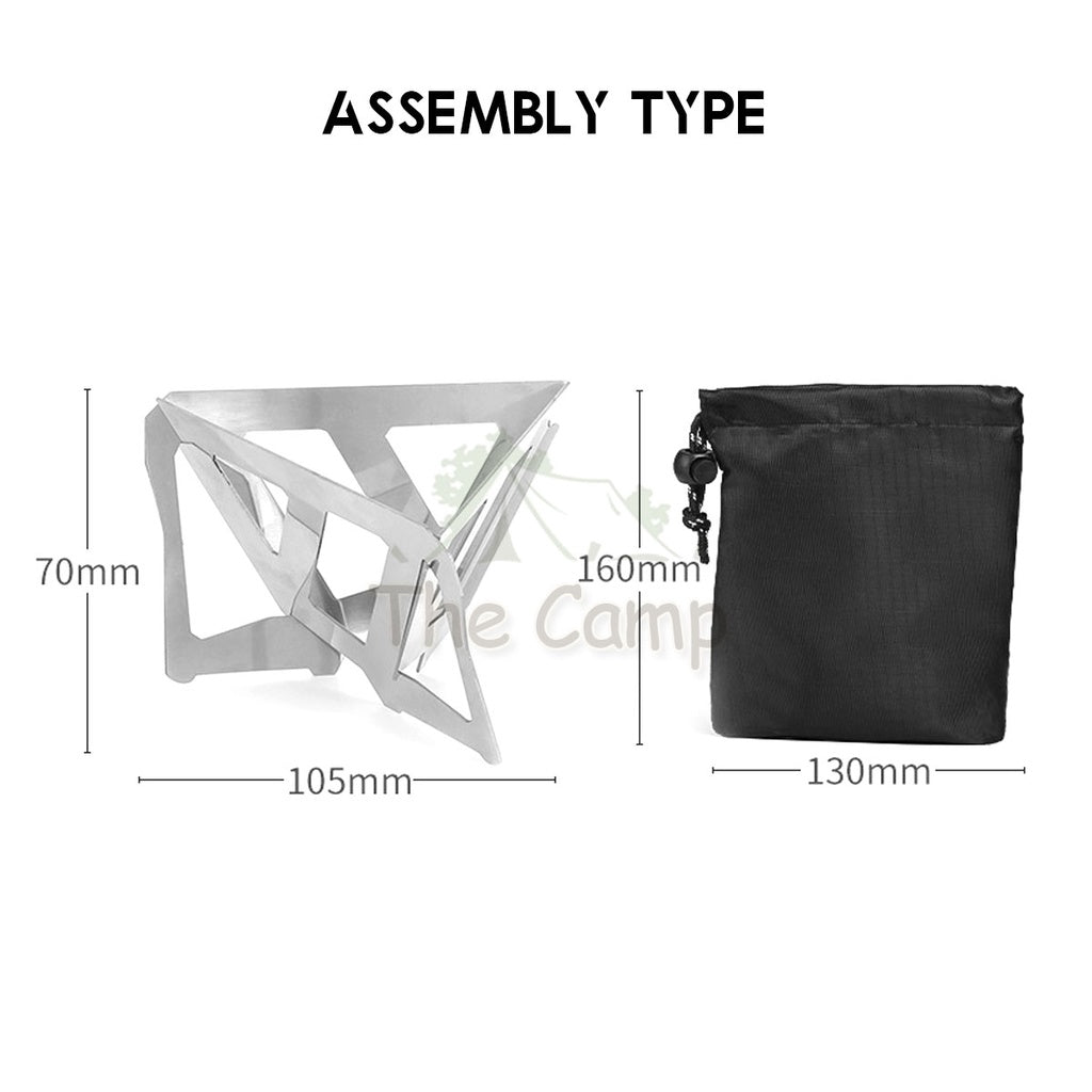 Portable Coffee Filter Dripper Holder Stainless Steel Outdoor Reusable Foldable Rack Camping Hiking Penapis