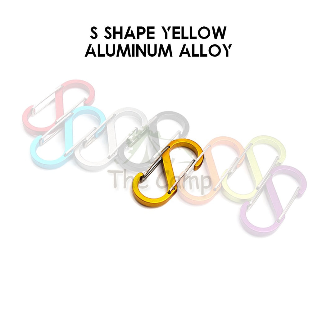 Carabiner D Shape S Shape Aluminium Stainless Steel Buckle Clip Key Chain Outdoor Camping Paracord Spring Keyring Hook
