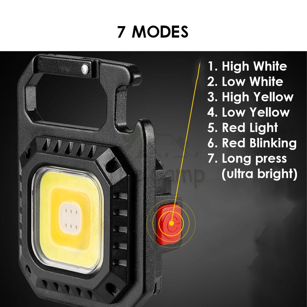 Camping Mini LED Light with Tripod Ultra Bright Keychain Bottle Opener Latern Emergency Portable Tent Pole Flysheet Peg