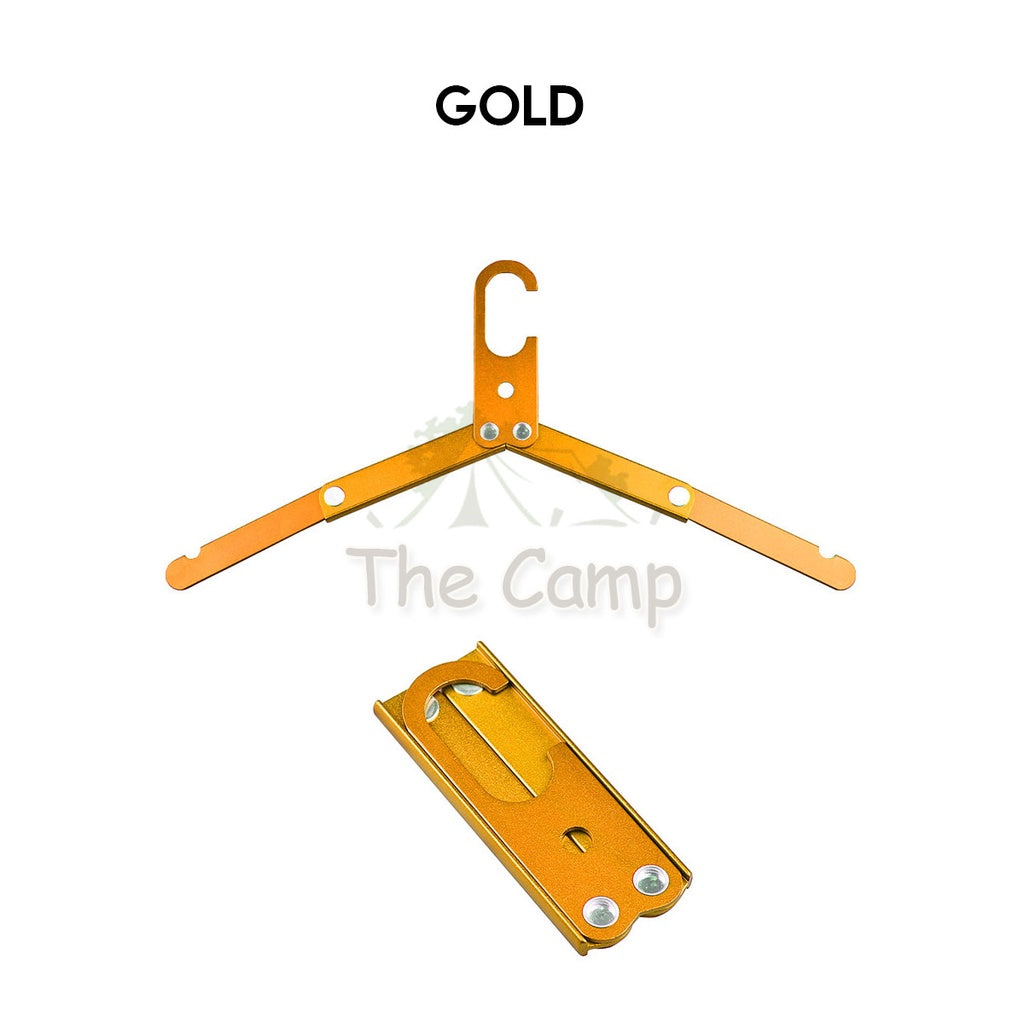 Camping Foldable Outdoor Clothes Hanger Aluminum Cloth Portable Hiking Table Chair Flysheet Tarp Bag Pole Nail Peg Black