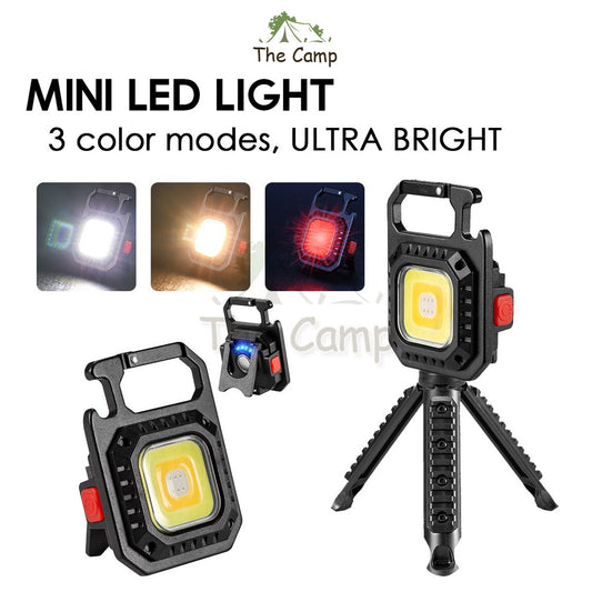 Camping Mini LED Light with Tripod Ultra Bright Keychain Bottle Opener Latern Emergency Portable Tent Pole Flysheet Peg