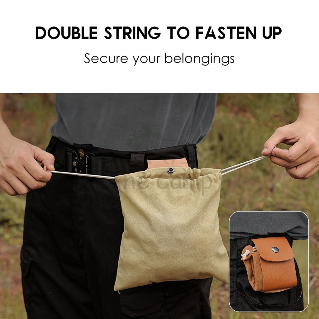 Outdoor Multipurpose Pouch Nail Tent Peg Camping Portable Multifunction Bag Foldable Fruit Bag Khaki Camo