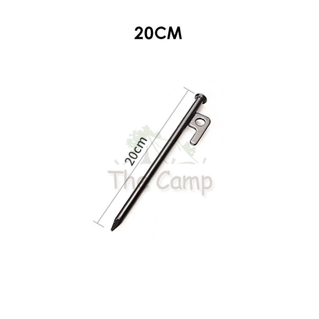 Camping Tent Steel Nail Peg and Pole Holder for Flysheet Tarp 20cm 30cm 35cm 40cm Awning Canopy Support Anchor