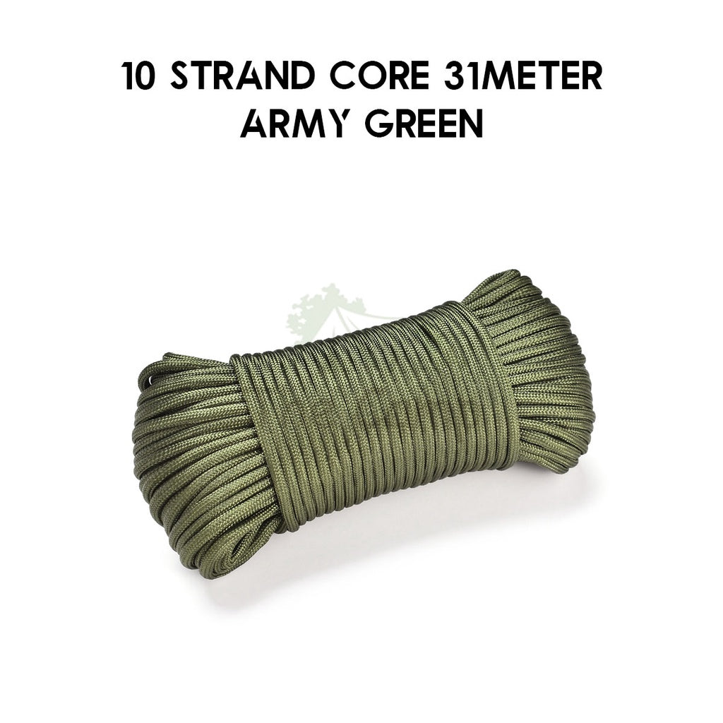 9 / 10 Strand Core 4mm 31m 100m Paracord Rope Parachute Cord Military Standard Lanyard Flysheet Tarp Tent Camping Survi