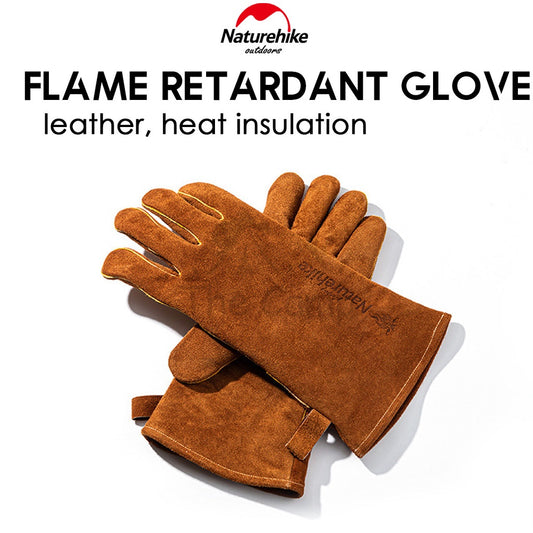 Naturehike Leather Glove Flame Retardant Resistant Heat Insulation Camping BBQ Oven Anti Scald Tent Flysheet Pole Nail
