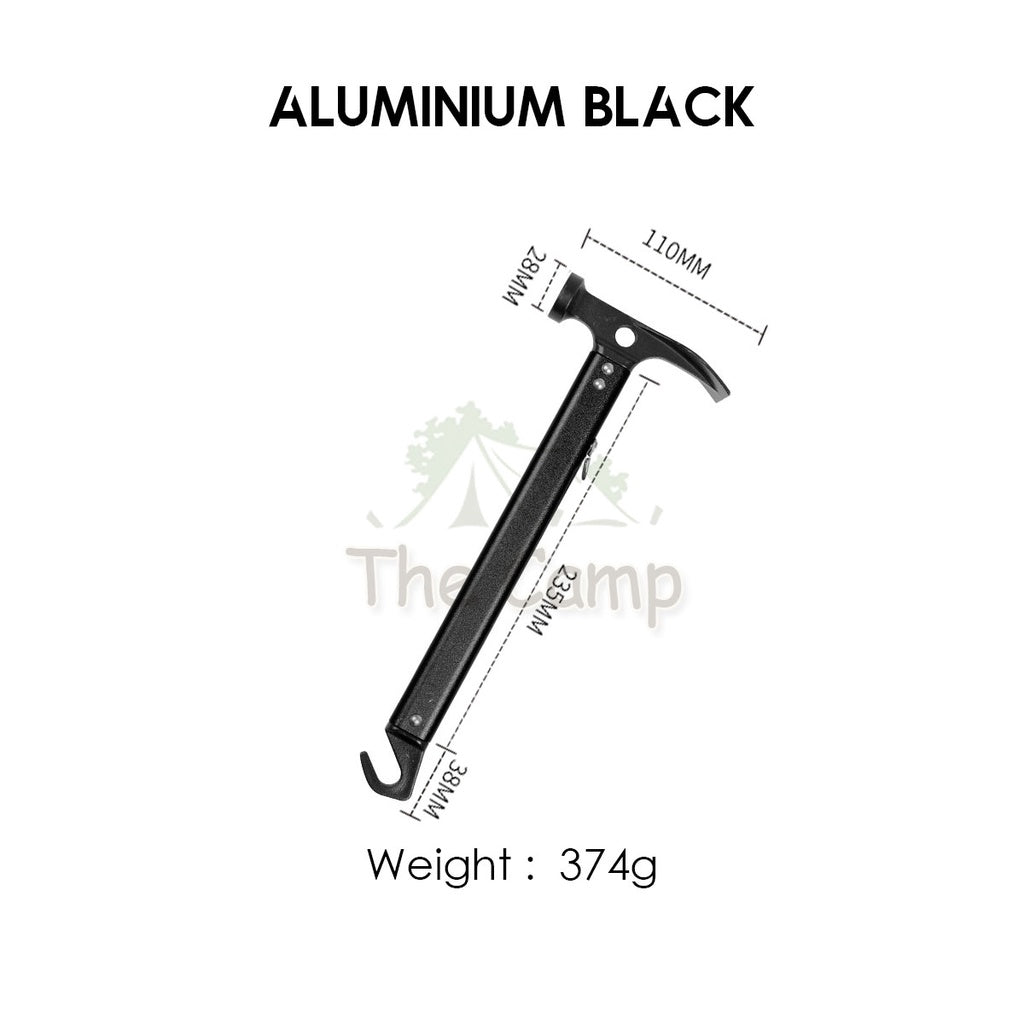 Camping Hammer Stainless Steel Copper Aluminium Brass Solid Wood Handle Peg Stake Nail Hammers Multifunction