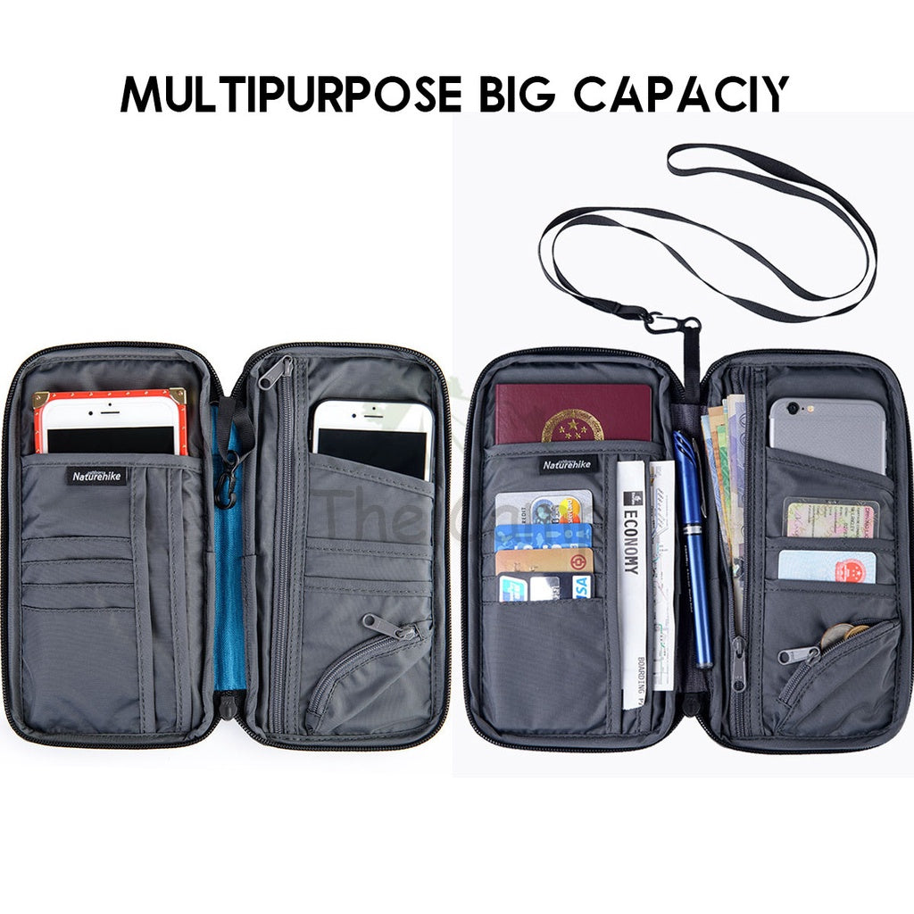 Naturehike Waterproof Travel Wallet Waterproof Passport Holder Coin Bag Purse Camping Tent Nail Peg Rope Table Chair