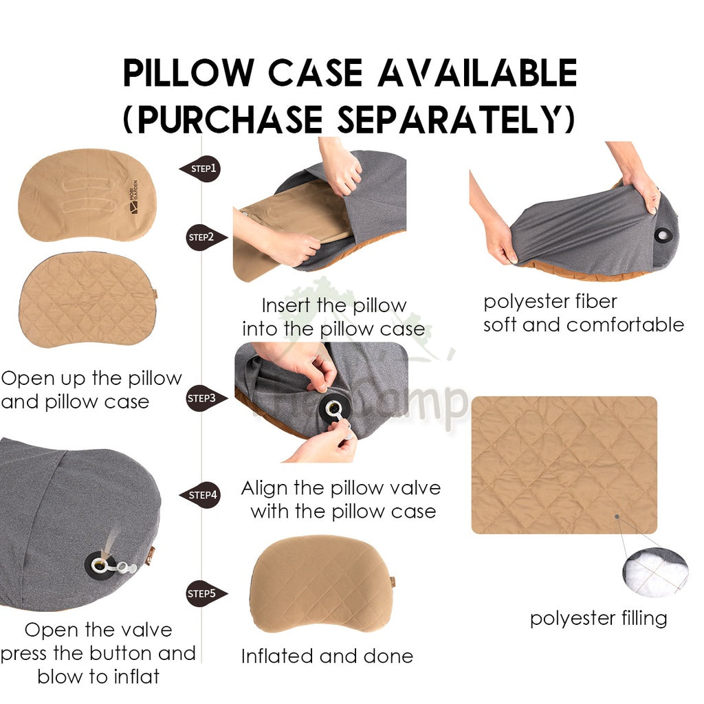 Mobi Garden Pillow Auto Inflate Camping Outdoor Bed Mattress Inflatable Foldable Sleeping Bag Family Naturehike