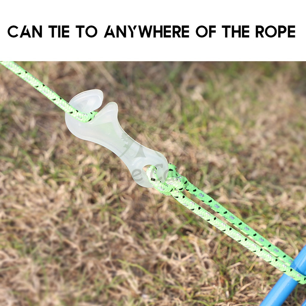 Camping Glow In The Dark Rope Tensioner String Guard Luminous Fluorescent Hanging Warning Safety Light Peg Nail Tent
