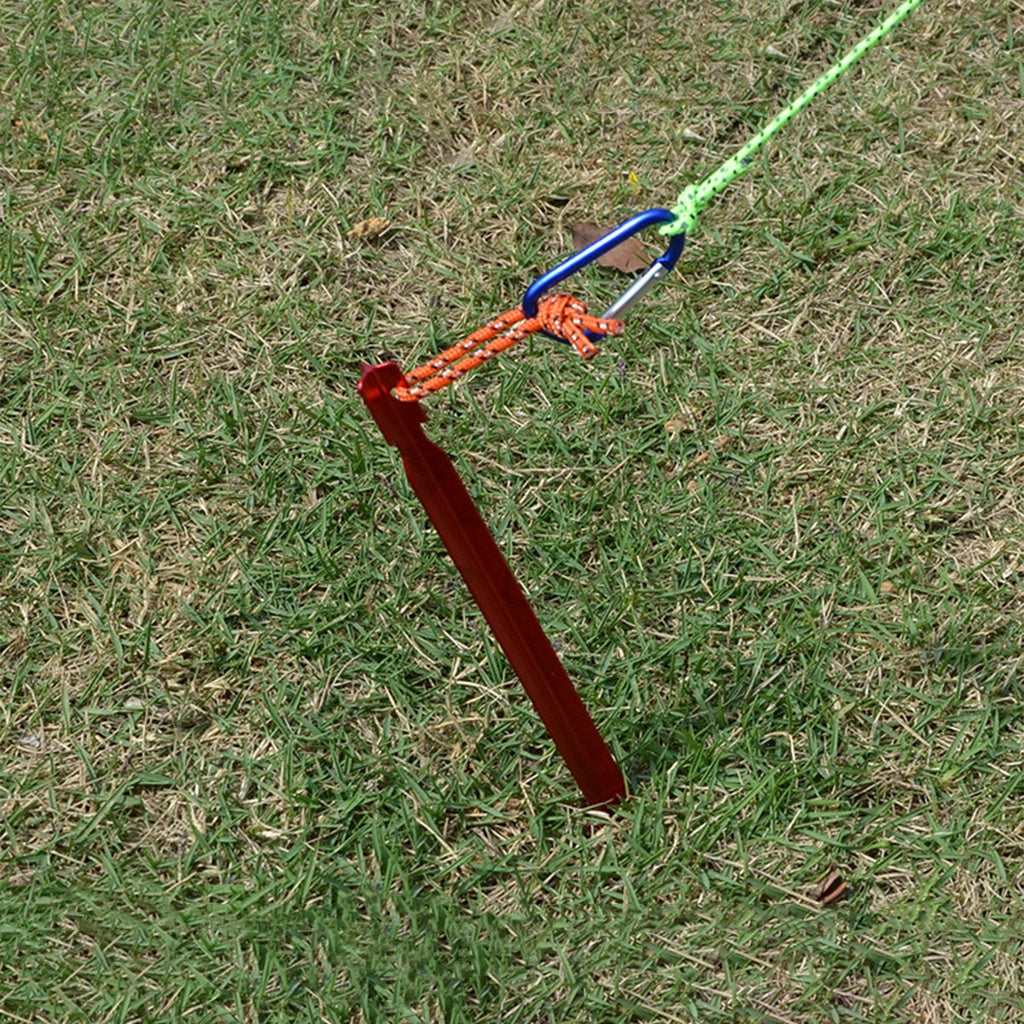 Aluminium Alloy Tent Peg 18cm 23cm with Rope Sand Hexagon Ultralight Stake Camping Sand Flysheet Nail Tarp Awning Beach