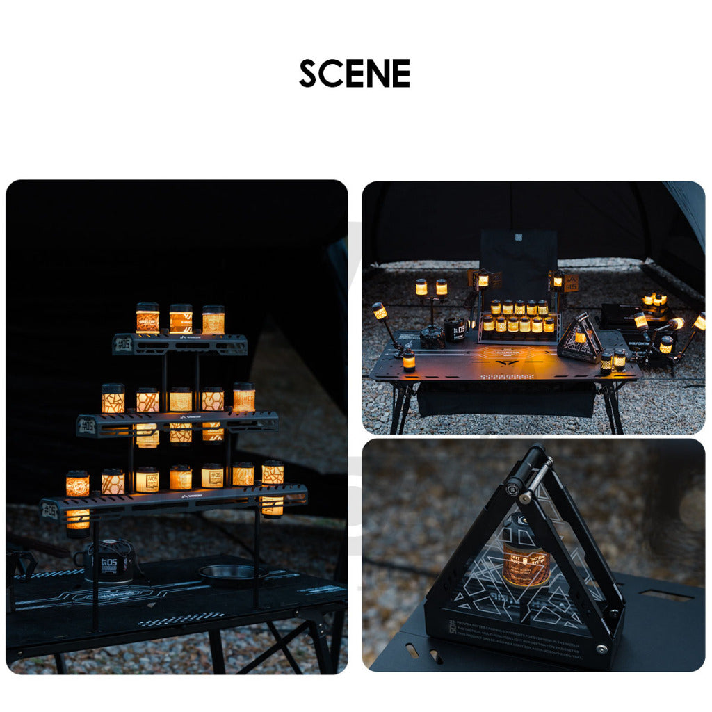 Shinetrip 19 Tornado Light Rotating Lamp Outdoor Camping Tactical Style Free Sticker Tripod Magnet Hanging Lanyard Strap