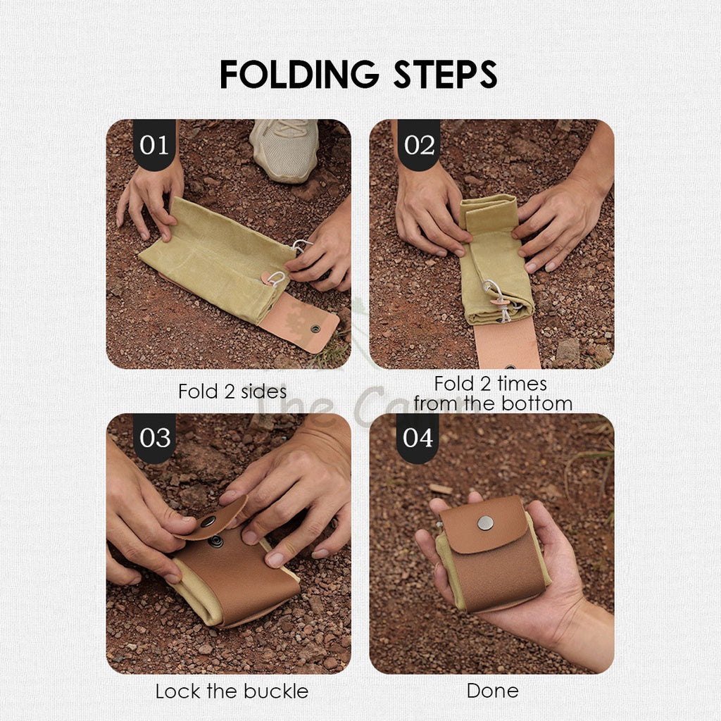 Outdoor Multipurpose Pouch Nail Tent Peg Camping Portable Multifunction Bag Foldable Fruit Bag Khaki Camo