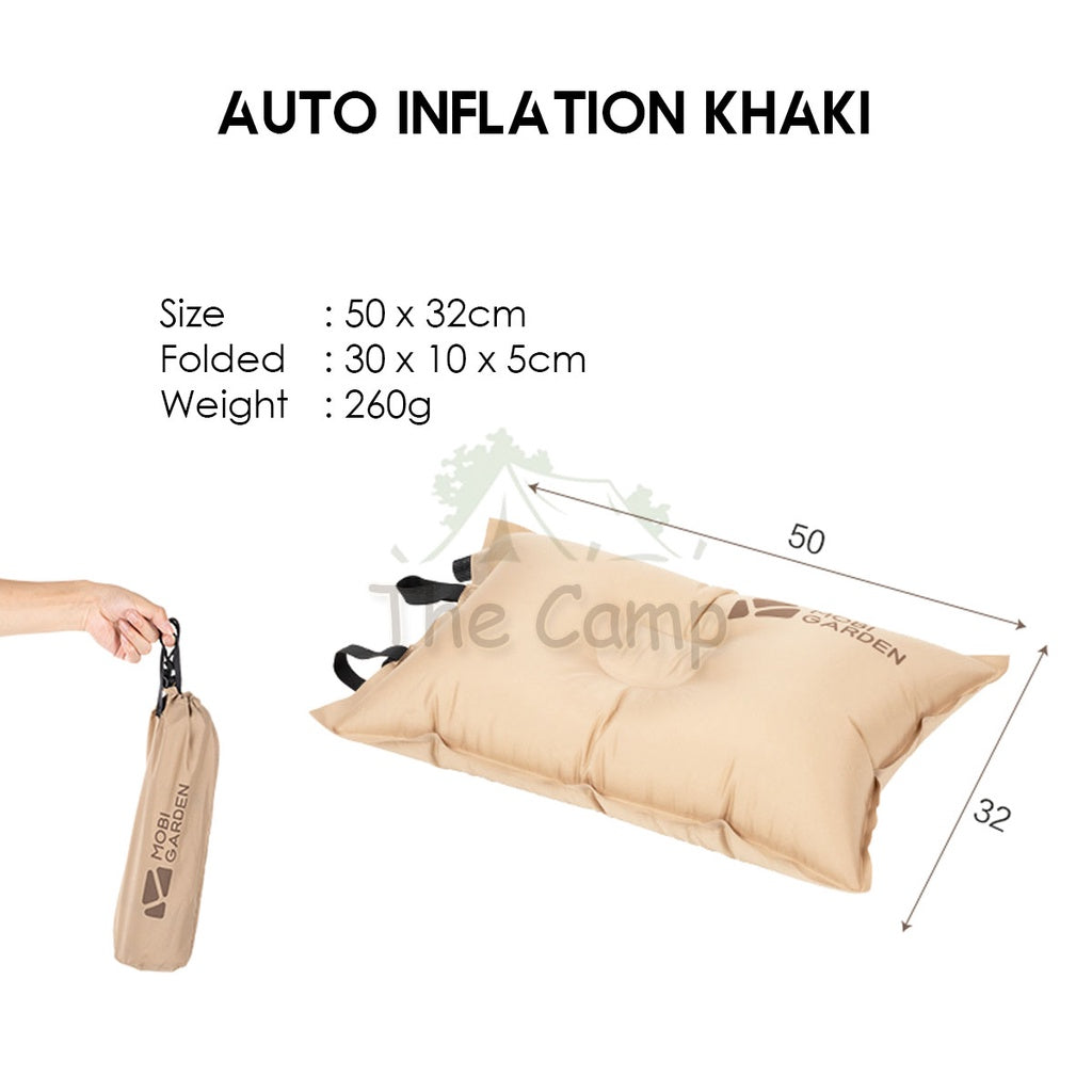 Mobi Garden Pillow Auto Inflate Camping Outdoor Bed Mattress Inflatable Foldable Sleeping Bag Family Naturehike