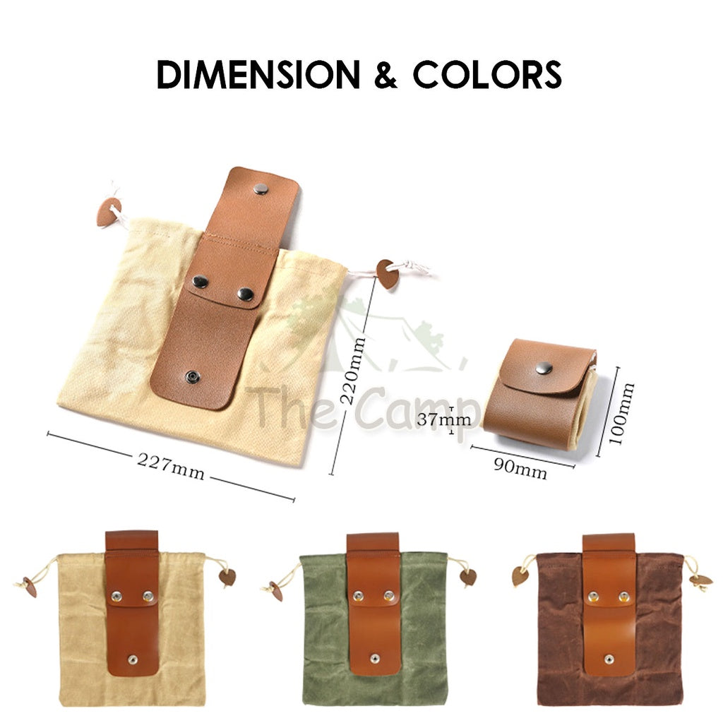 Outdoor Multipurpose Pouch Nail Tent Peg Camping Portable Multifunction Bag Foldable Fruit Bag Khaki Camo