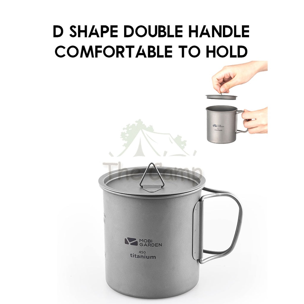 Mobi Garden Titanium Series Product Cup Bowl Cutlery Set Fork Spoon Knife Cookware Utensil