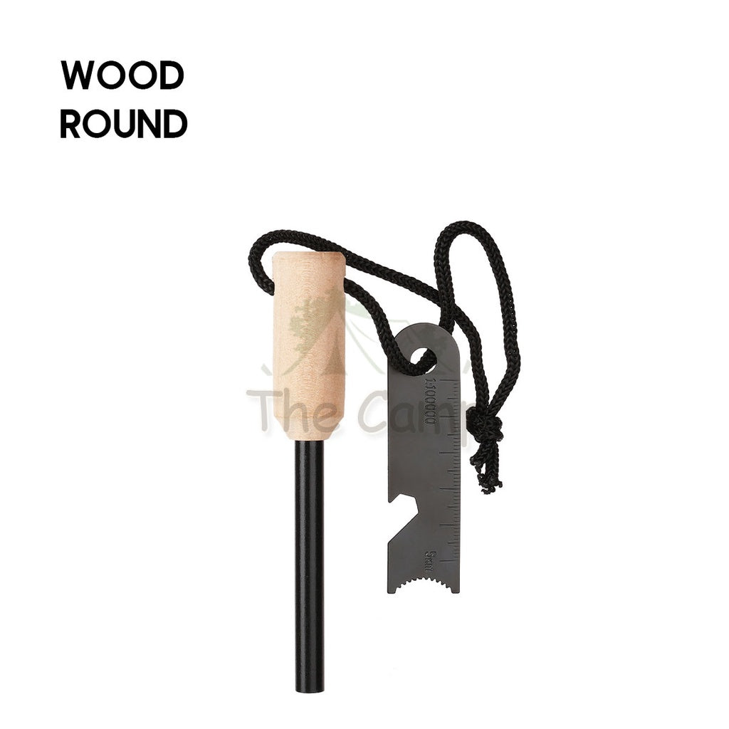 Outdoor Magnesium Fire Starter Ferro Rod Flint Stone with Ruler Camping Api Batu Emergency Survival Spark Lighter