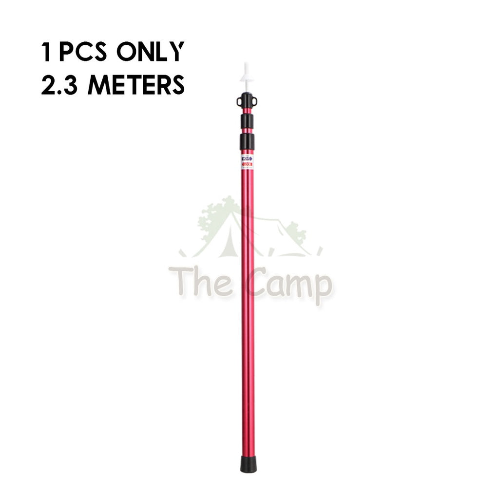 Camping Adjustable Rod for Flysheet Tarp Tent Camp Bag Hiking Family 2.3 3.0 2 3 m Support Pole with Bag Retractable