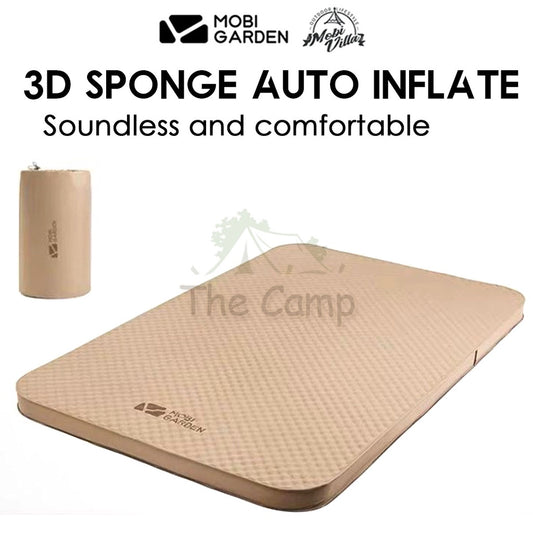 Mobi Garden Camping 3D Sponge Auto Inflate Bed Mattress Inflatable Single Double Outdoor Foldable Family Naturehike