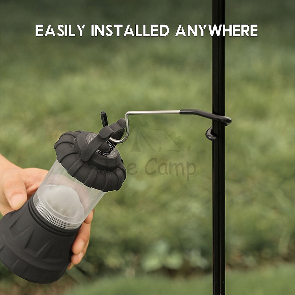 Camping 2-way Lamp Hanger Multipurpose Hook Aluminum Alloy Post Tent Pole Lantern Light Holder Portable Anti Slip