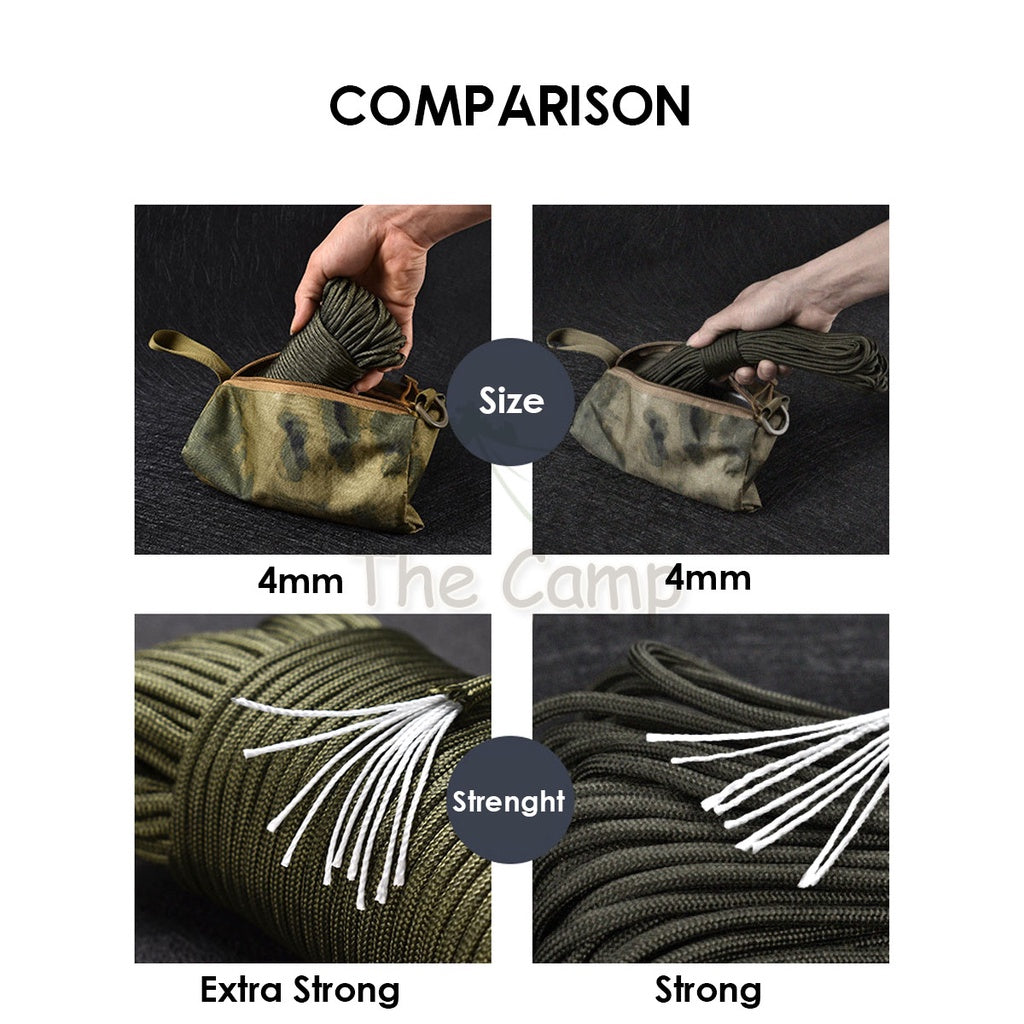 9 / 10 Strand Core 4mm 31m 100m Paracord Rope Parachute Cord Military Standard Lanyard Flysheet Tarp Tent Camping Survi