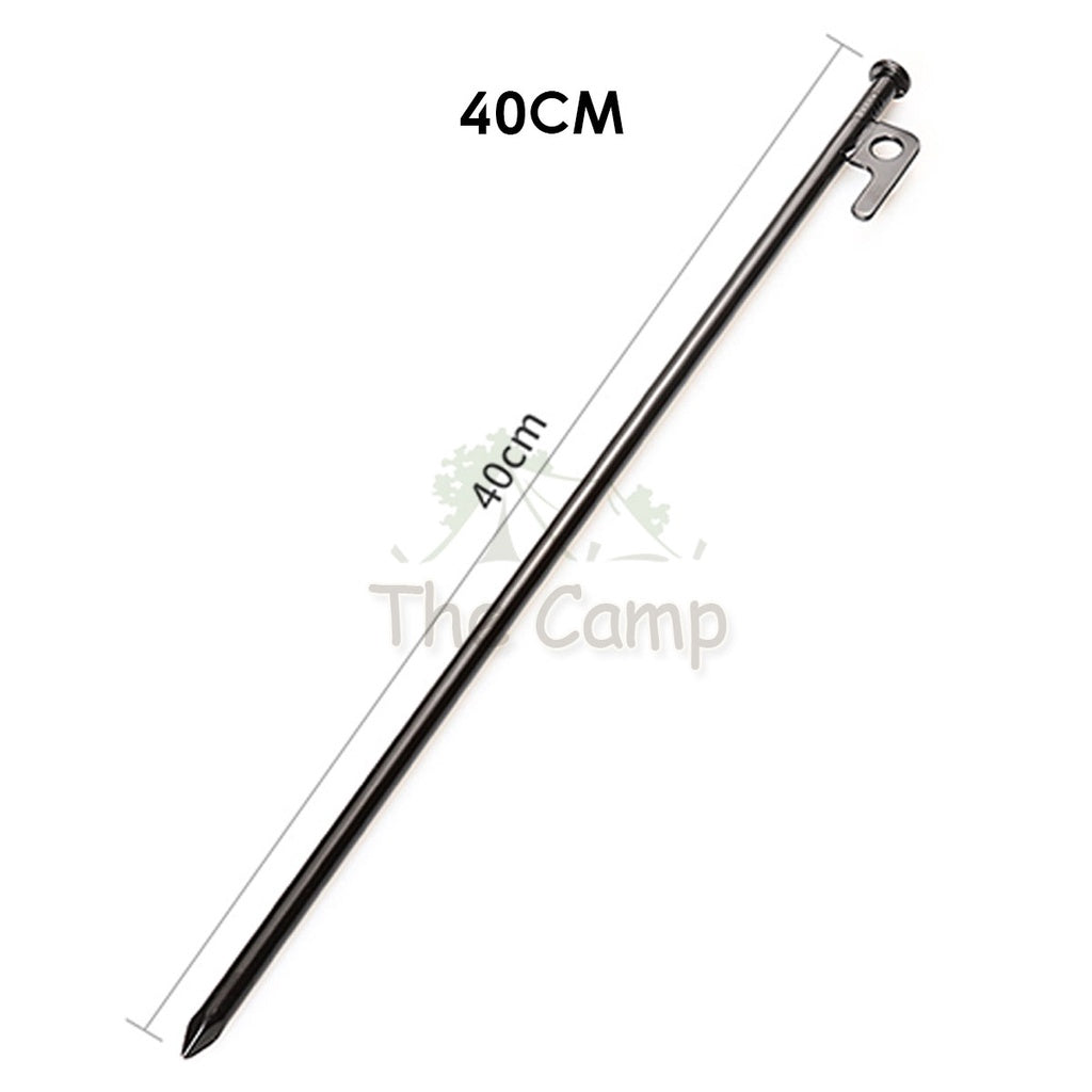 Camping Tent Steel Nail Peg and Pole Holder for Flysheet Tarp 20cm 30cm 35cm 40cm Awning Canopy Support Anchor