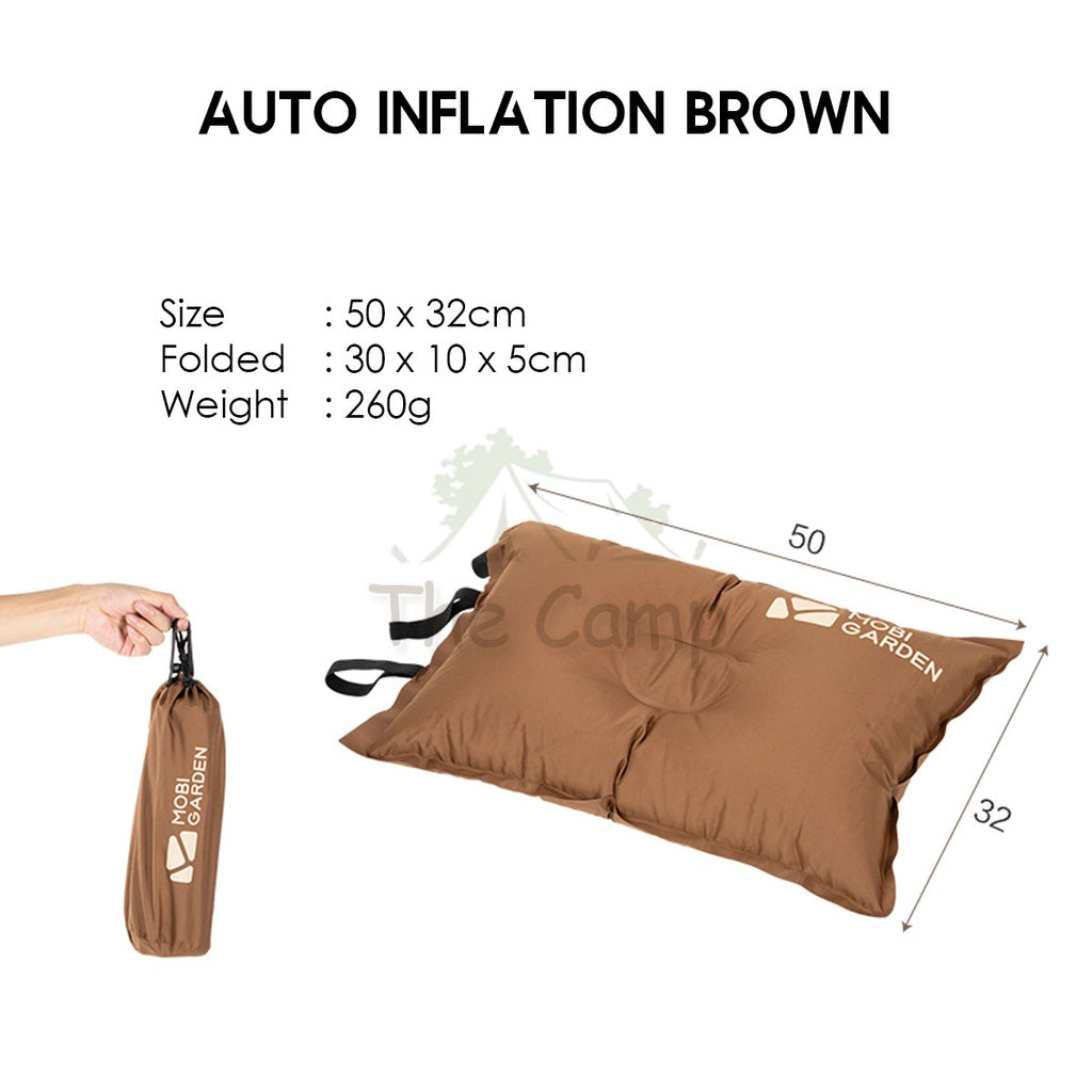 Mobi Garden Pillow Auto Inflate Camping Outdoor Bed Mattress Inflatable Foldable Sleeping Bag Family Naturehike