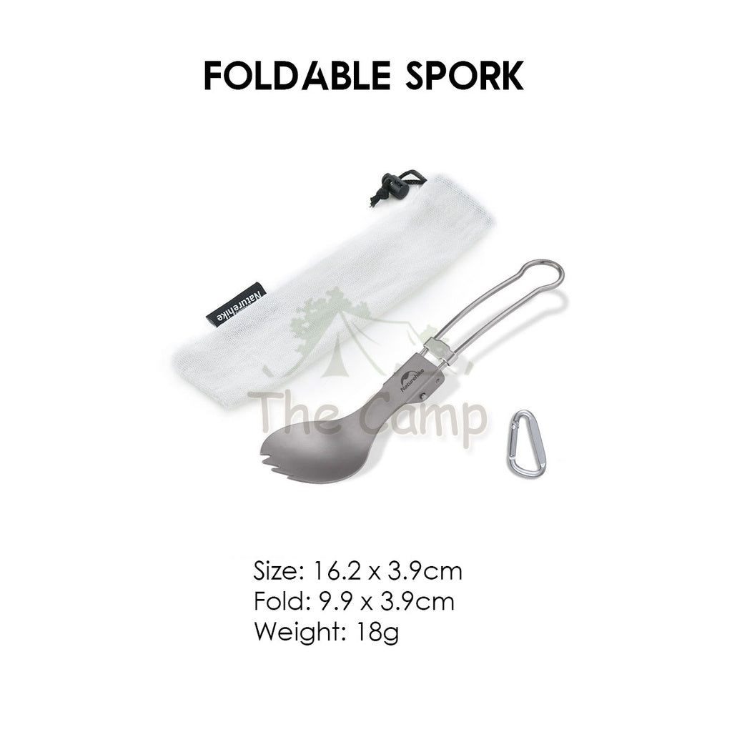 Naturehike Titanium Series Product Cup Bowl Cutlery Set Spork Fork Spoon Knife Cookware Utensil Camping Mobi Garden