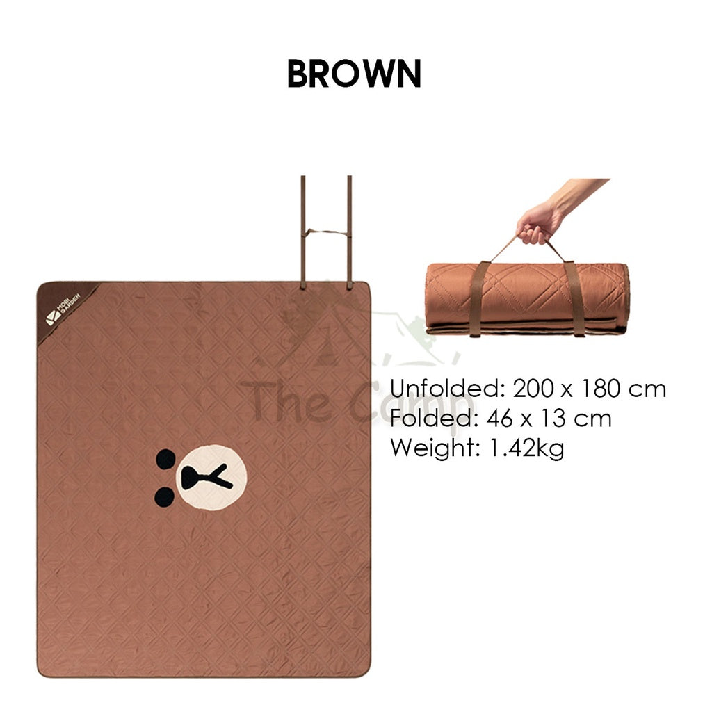 Mobi Garden Portable Carpet Line Friends Collaboration Large Compact 2 3 4 People Picnic Mat Splashproof Outdoor Camp