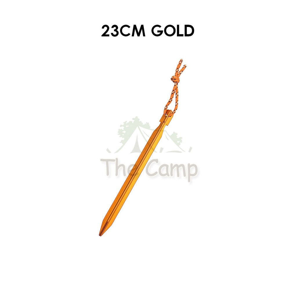 Aluminium Alloy Tent Peg 18cm 23cm with Rope Sand Hexagon Ultralight Stake Camping Sand Flysheet Nail Tarp Awning Beach