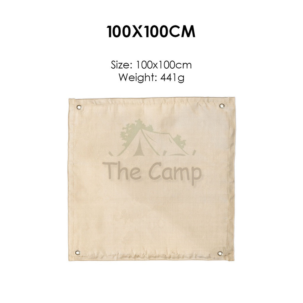 Outdoor Camping Fireproof Mat Cloth BBQ Fiberglass Fire Blanket Insulation Silicone Resistant Flame Retardant Fiber Glas