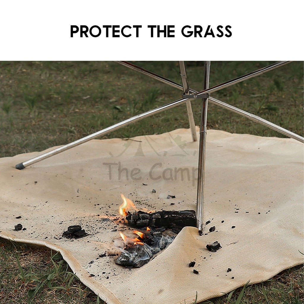 Outdoor Camping Fireproof Mat Cloth BBQ Fiberglass Fire Blanket Insulation Silicone Resistant Flame Retardant Fiber Glas