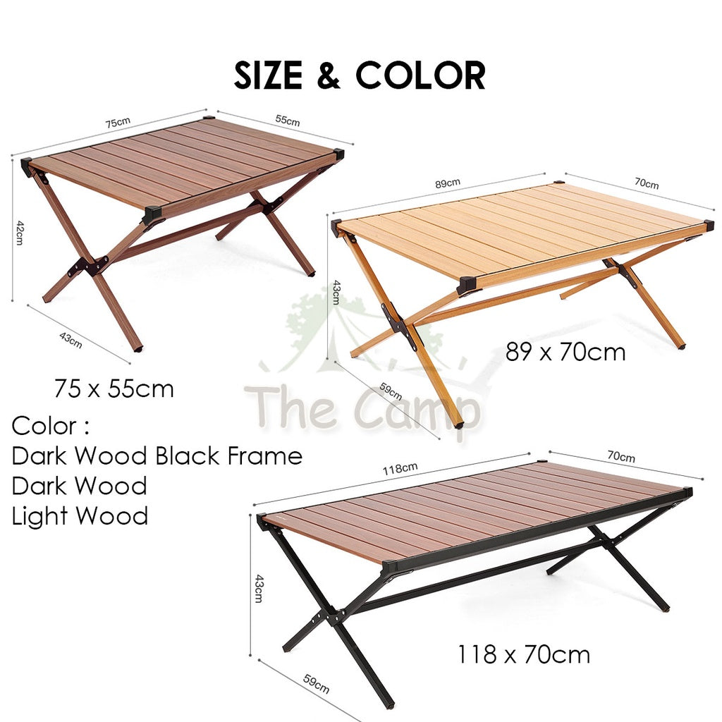 New 2022 Outdoor Folding Aluminium Table Portable Foldable Camping Picnic Nail Flysheet Tent Peg Pole Chair Big Black